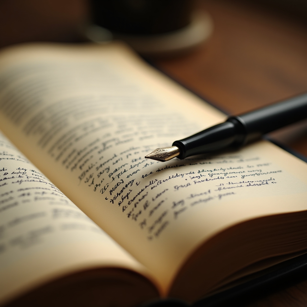Nahaufnahme von handschriftlichen Zusammenfassungen zu einem gelesenen Fachbuch